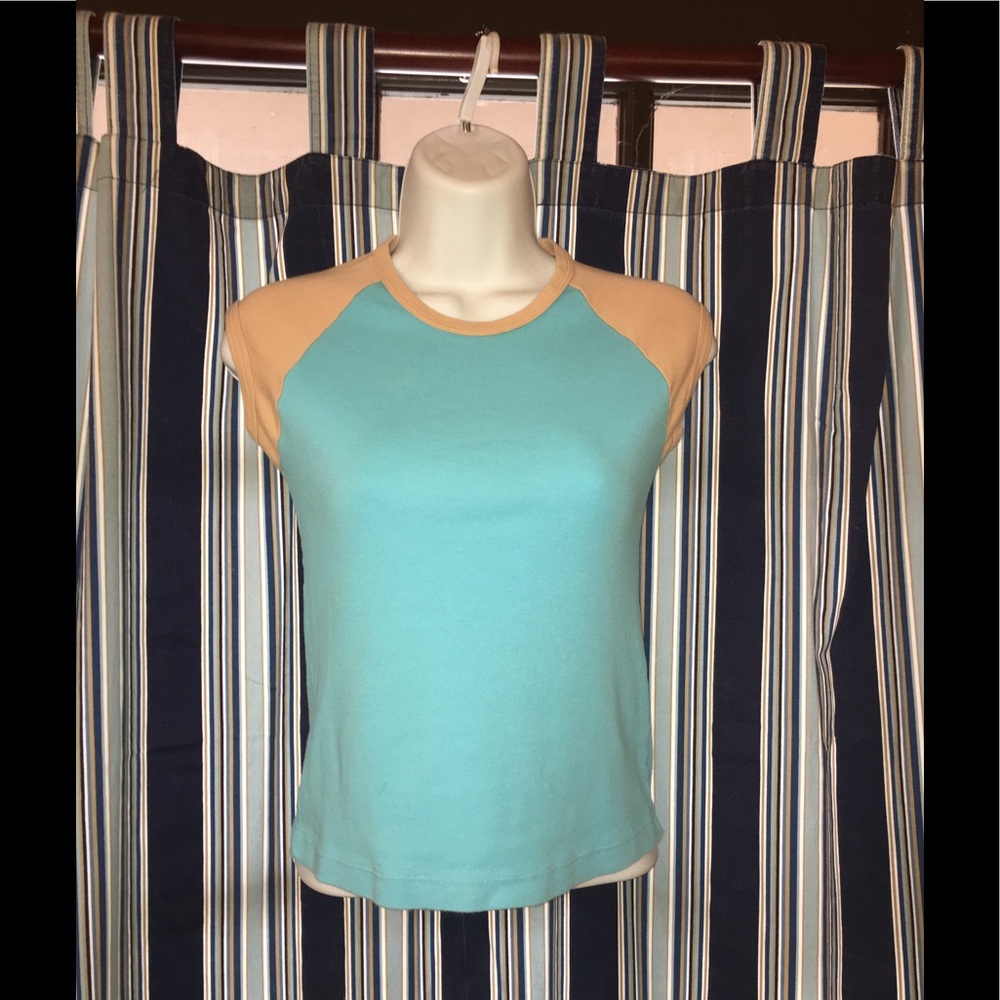 American Apparel Sz S Cap Sleeve Fitted T-Shirt